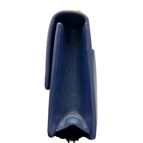 Dior 30 Montaigne Flap Bag Calfskin Dark Blue