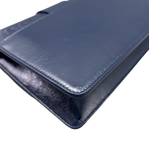 Dior 30 Montaigne Flap Bag Calfskin Dark Blue