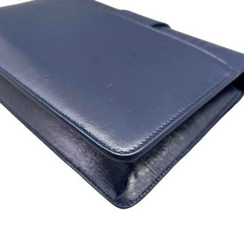 Dior 30 Montaigne Flap Bag Calfskin Dark Blue