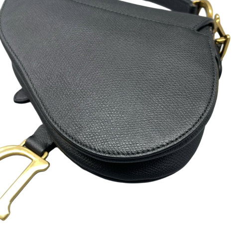 Dior Small Saddle Bag Grained Calfskin Black