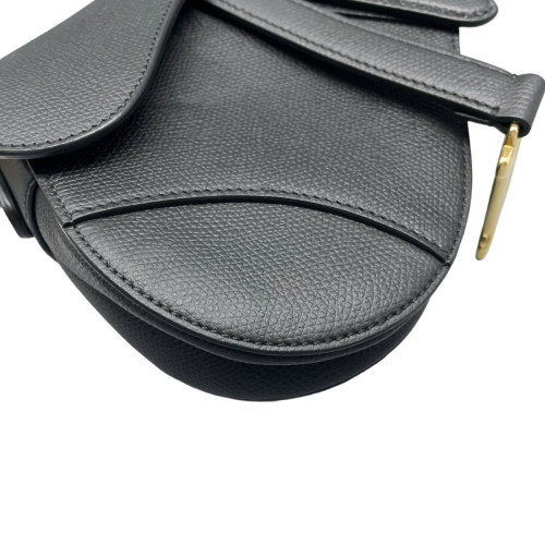 Dior Small Saddle Bag Grained Calfskin Black
