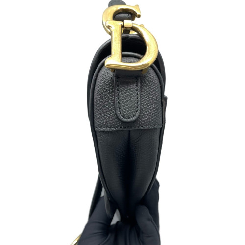 Dior Small Saddle Bag Grained Calfskin Black