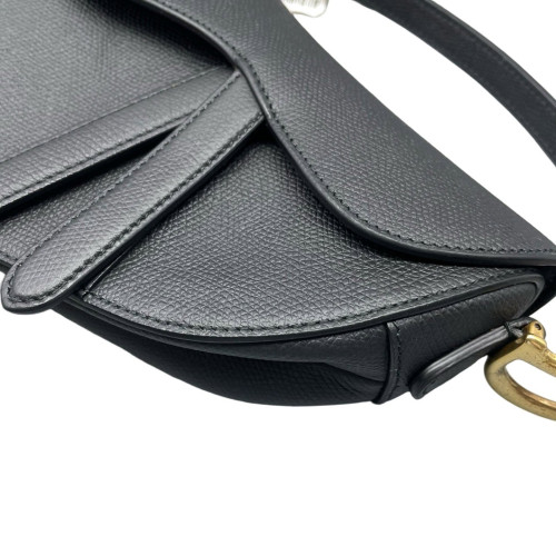Dior Small Saddle Bag Grained Calfskin Black