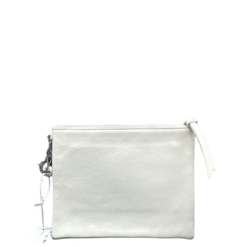 Dior Embroidered Clutch Calfskin White Dior Embroidered Clutch Calfskin White