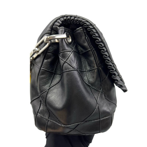 Dior Ruffle Chain Cannage New Lock Flap Lambskin Black Dior Ruffle Chain Cannage New Lock Flap Lambskin Black