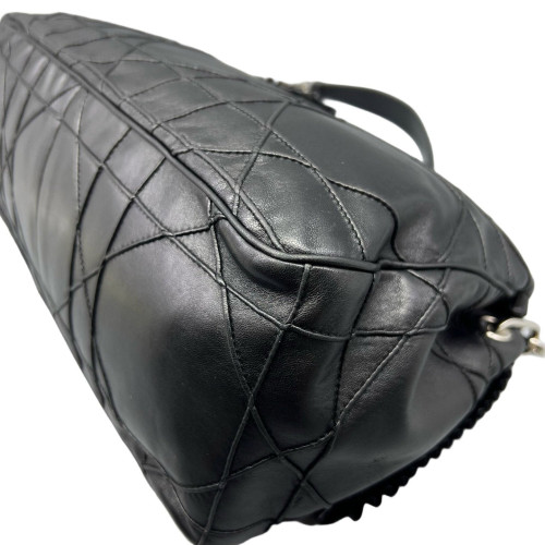 Dior Ruffle Chain Cannage New Lock Flap Lambskin Black Dior Ruffle Chain Cannage New Lock Flap Lambskin Black