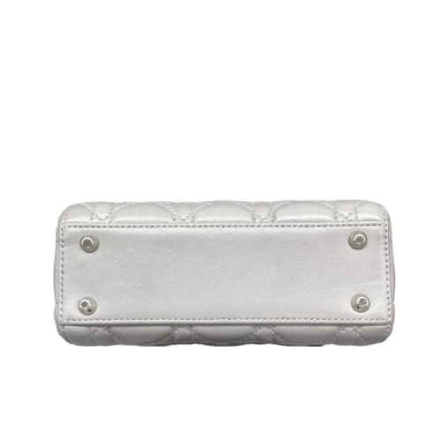 Dior Cannage Strass Mini Lady Dior Lambskin Grey