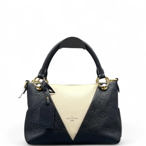 Louis Vuitton V Tote BB Taiga Black White Louis Vuitton V Tote BB Taiga Black White