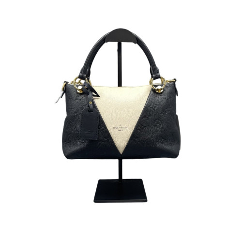 Louis Vuitton V Tote BB Taiga Black White Louis Vuitton V Tote BB Taiga Black White