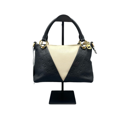 Louis Vuitton V Tote BB Taiga Black White Louis Vuitton V Tote BB Taiga Black White