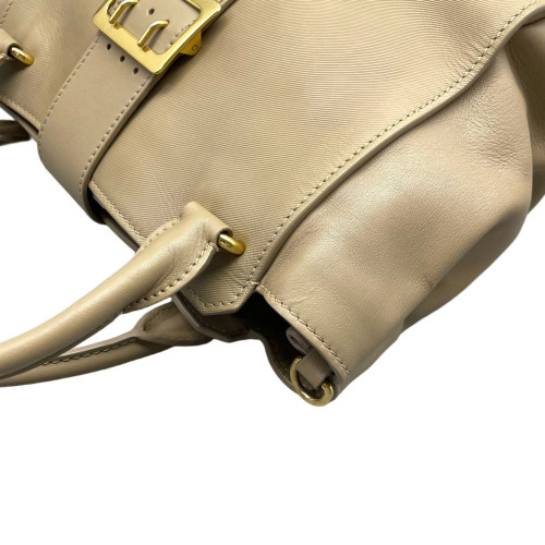 Burberry Medium Buckle Tote Calfskin Khaki