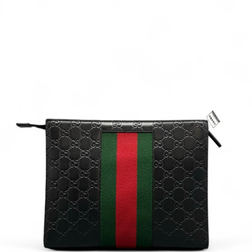 Gucci Web Clutch Guccissima Black Gucci Web Clutch Guccissima Black