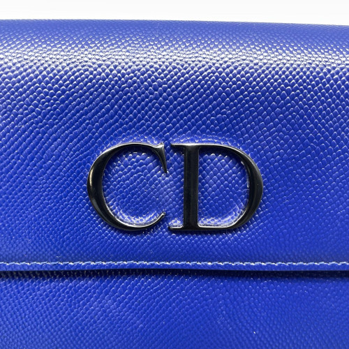 Dior Lady Dior Continental Wallet  Grained Calfskin Blue