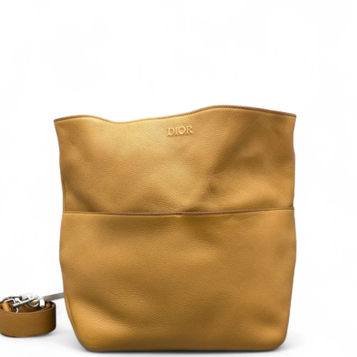Dior Bucket Grained Calfskin Yellow
