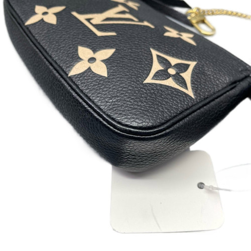 Louis Vuitton Mini Pochette Accessories Empreinte Monogram Giant Black White