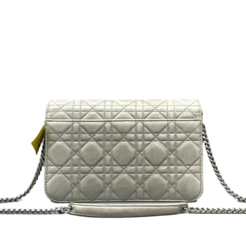Dior Cannage Miss Dior Promenade Pouch Lambskin Grey