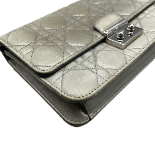 Dior Cannage Miss Dior Promenade Pouch Lambskin Grey