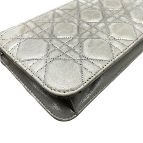 Dior Cannage Miss Dior Promenade Pouch Lambskin Grey