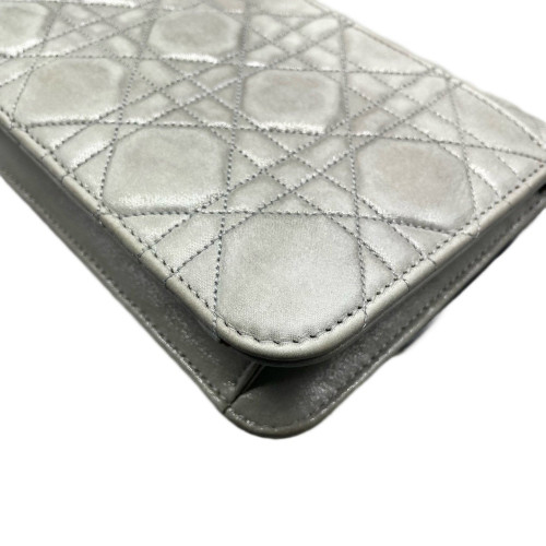 Dior Cannage Miss Dior Promenade Pouch Lambskin Grey