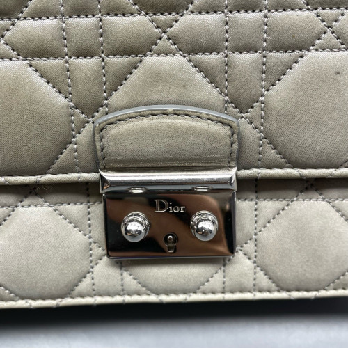 Dior Cannage Miss Dior Promenade Pouch Lambskin Grey