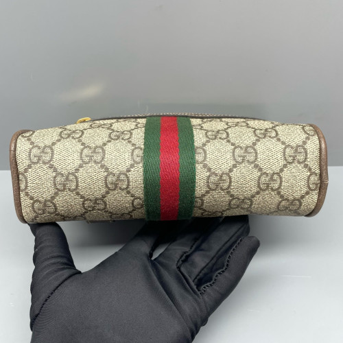 Gucci Web Small Ophidia Belt Bag GG Monogram Beige Ebony