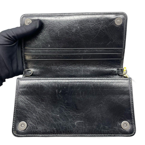 Miu Miu Wallet On Chain WOC Lambskin Black