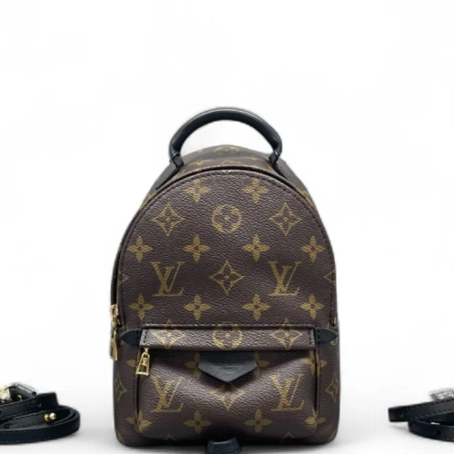 Louis Vuitton Palm Springs Backpack Mini Monogram Brown Black