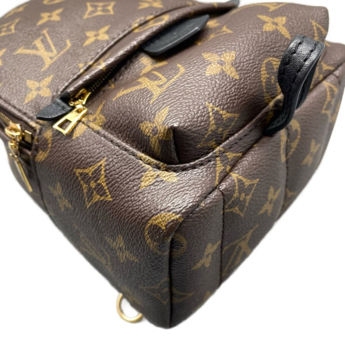 Louis Vuitton Palm Springs Backpack Mini Monogram Brown Black