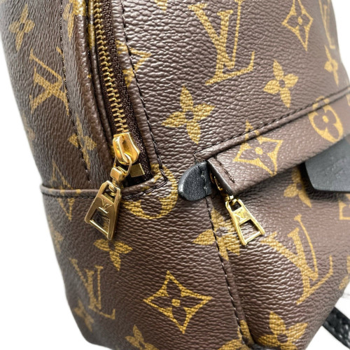 Louis Vuitton Palm Springs Backpack Mini Monogram Brown Black