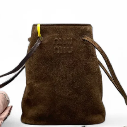Miu Miu Bucket Suede Brown Miu Miu Bucket Suede Brown