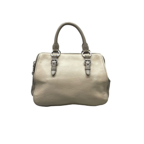 Miu Miu Two-Way Bag Grained Calfskin Grey