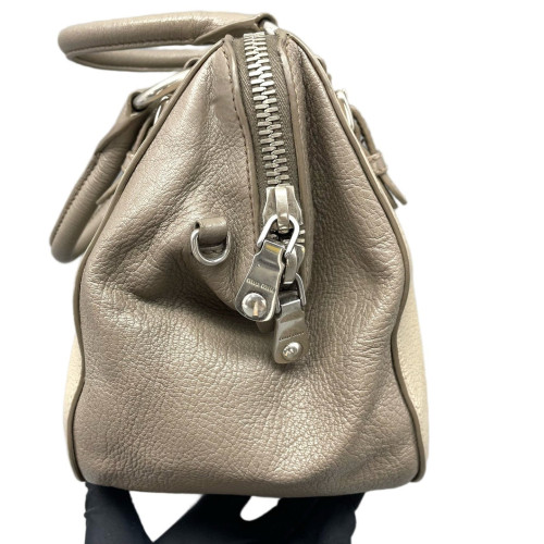 Miu Miu Two-Way Bag Grained Calfskin Grey