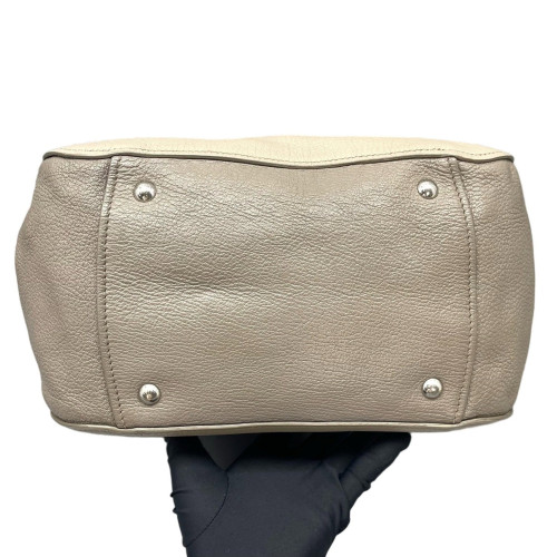 Miu Miu Two-Way Bag Grained Calfskin Grey