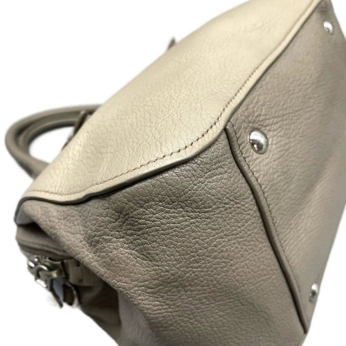 Miu Miu Two-Way Bag Grained Calfskin Grey