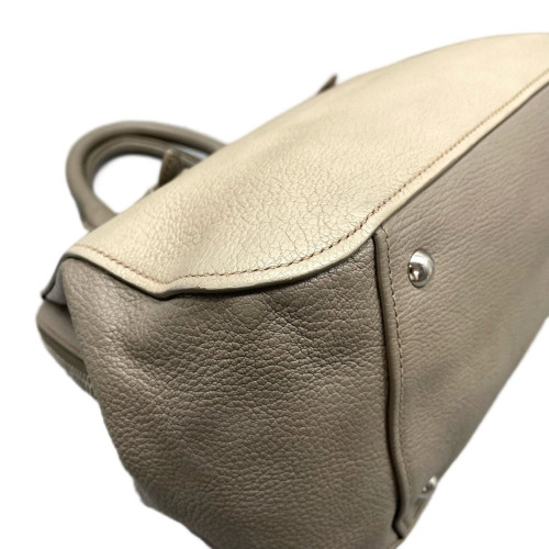 Miu Miu Two-Way Bag Grained Calfskin Grey