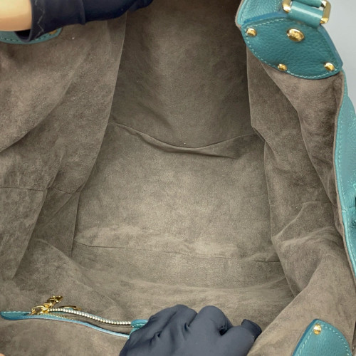 Louis Vuitton Mahina L Calfskin Green