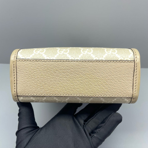 Gucci Mini Interlocking G Tote GG Supreme Monogram Beige Gucci Mini Interlocking G Tote GG Supreme Monogram Beige