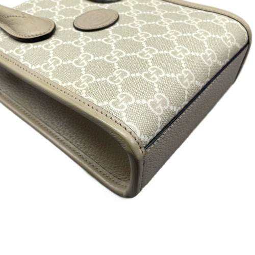 Gucci Mini Interlocking G Tote GG Supreme Monogram Beige Gucci Mini Interlocking G Tote GG Supreme Monogram Beige