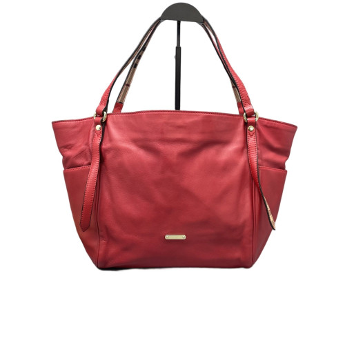 Burberry Small Canterbury Tote Calfskin Red