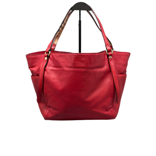 Burberry Small Canterbury Tote Calfskin Red