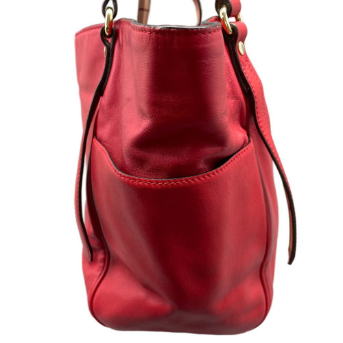 Burberry Small Canterbury Tote Calfskin Red