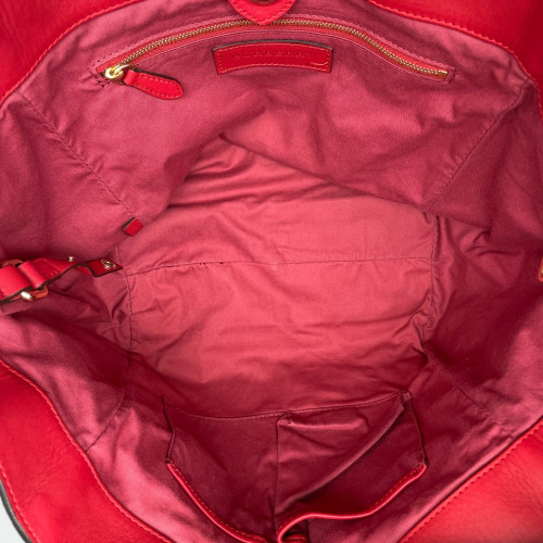 Burberry Small Canterbury Tote Calfskin Red