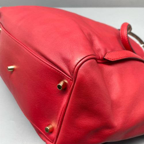 Burberry Small Canterbury Tote Calfskin Red