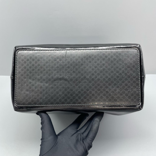 Gucci Tote Bag Coated Canvas Black