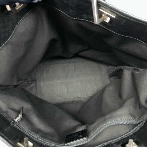 Gucci Tote Bag Coated Canvas Black