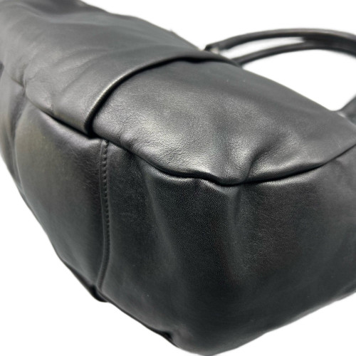Prada Shoulder Bag Calfskin Black