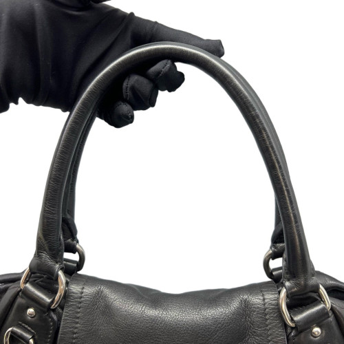 Prada Shoulder Bag Calfskin Black