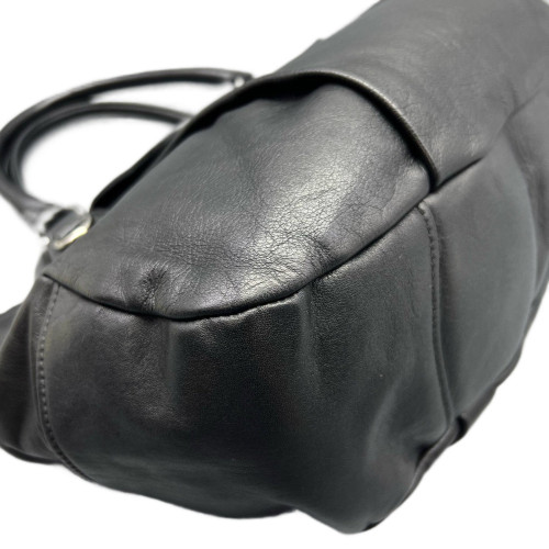 Prada Shoulder Bag Calfskin Black