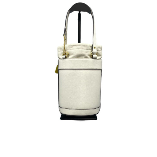 Gucci Small Horsebit 1955 Drawstring Bucket Bag Grained Calfskin White Gucci Small Horsebit 1955 Drawstring Bucket Bag Grained Calfskin White