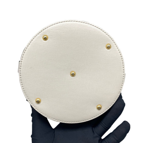 Gucci Small Horsebit 1955 Drawstring Bucket Bag Grained Calfskin White Gucci Small Horsebit 1955 Drawstring Bucket Bag Grained Calfskin White